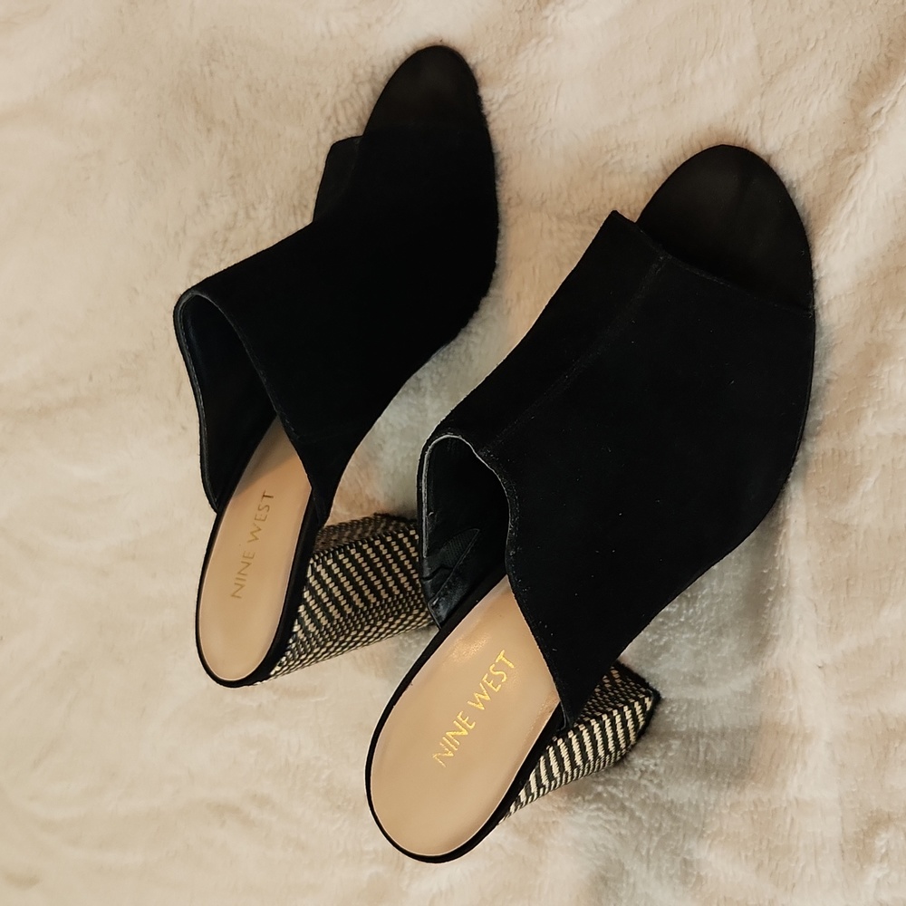 Black Nine West Sandals 9.5